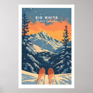Big White Travel Poster - British Columbia 1