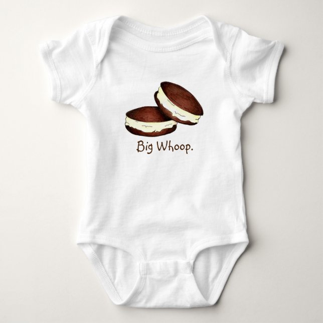 Big Whoop Chocolate Whoopie Pie PA Dutch Food Baby Bodysuit (Front)