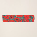 Big Wild Red Poppies Scarf<br><div class="desc">Elegant chiffon scarf with wild red poppy pattern by L Diane Johnson. See more coordinates with this design. Red/Green/Black</div>
