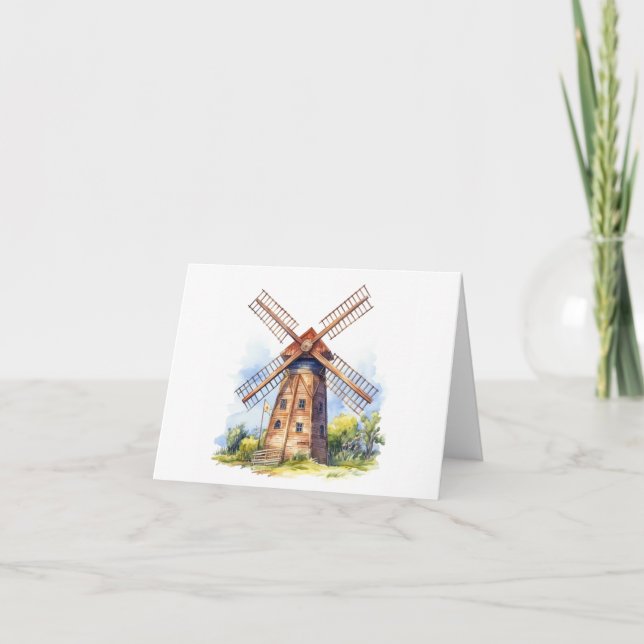 Big Windmill BLANK  Card (Front)