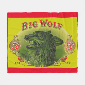Big Wolf cigar label Fleece Blanket
