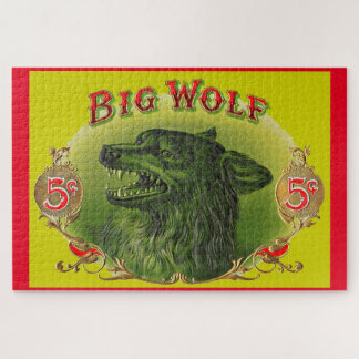 Big Wolf cigar label Jigsaw Puzzle