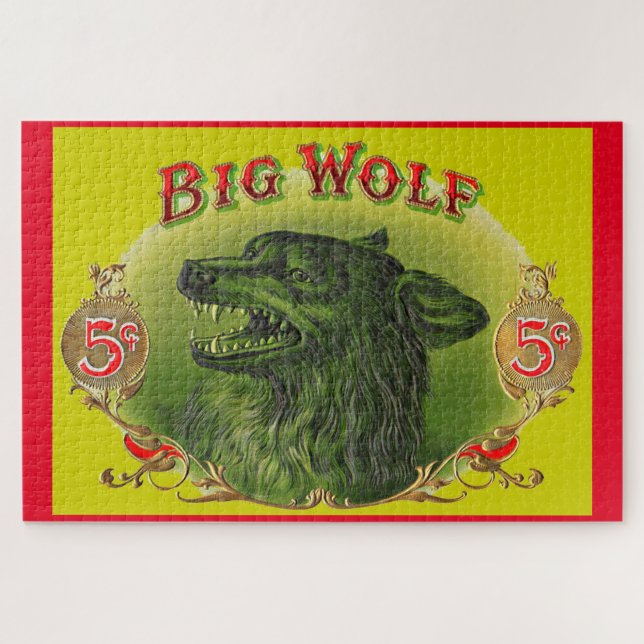 Big Wolf cigar label Jigsaw Puzzle (Horizontal)