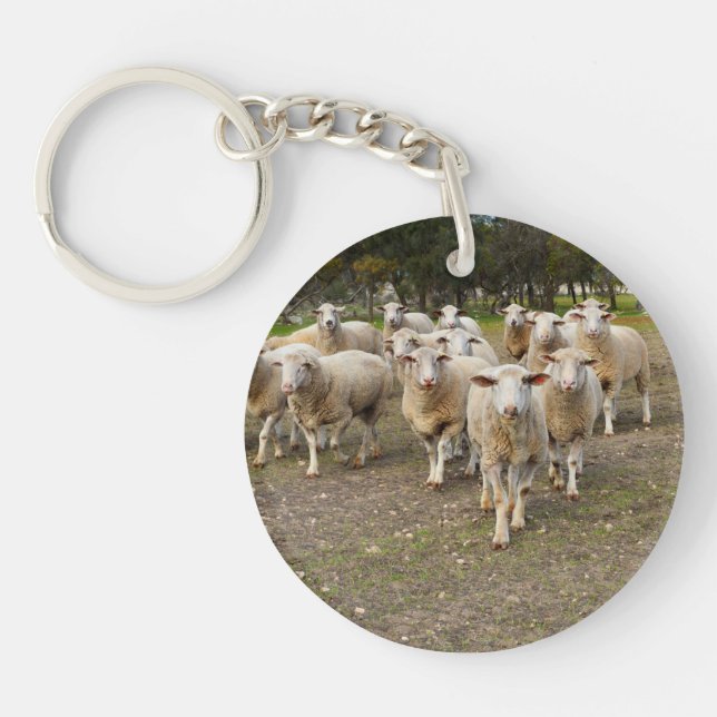 Big Woolly Sheep Marching In, Keychain (Front)