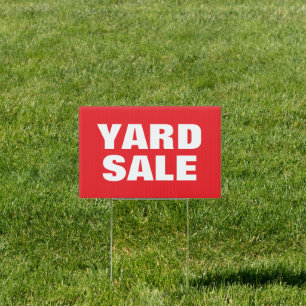 Big yard sale sign