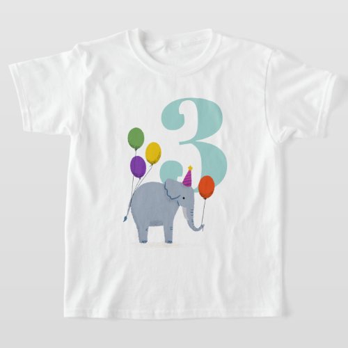 Big Year Birthday Party Elephant T_Shirt