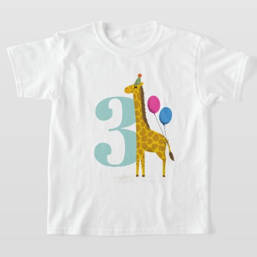 Big Year Birthday Party Giraffe T_Shirt