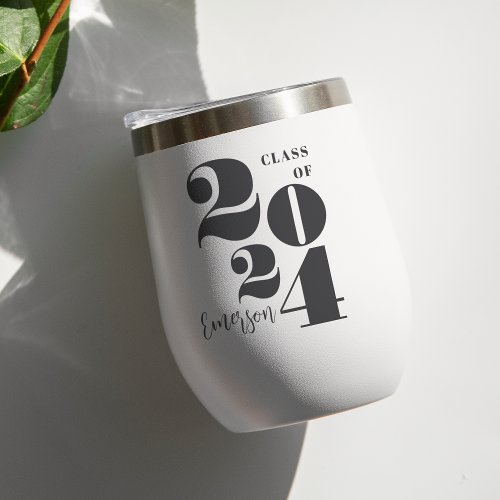 Big Year  Class of 2024 Personalized Graduation Thermal Wine Tumbler