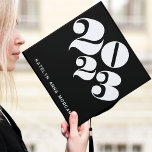 Big Year | Personalized Graduation Cap Topper<br><div class="desc">Custom grad cap topper features "2018" in oversized white lettering with the graduate's name,  school or custom message printed along the side.</div>