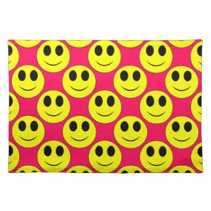 Big Yellow Allover Hot Pink-Cloth Placemat