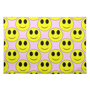 Big Yellow Allover Pale Purp-cloth Placemat by SerenityGardens at Zazzle