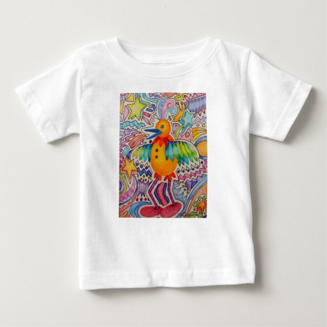 Big Yellow Bird Baby T-Shirt (Front)