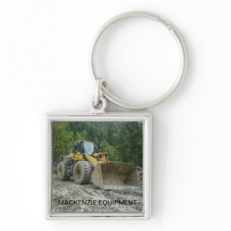 Big Yellow Bulldozer Tractor Heavy Equipment Keychain