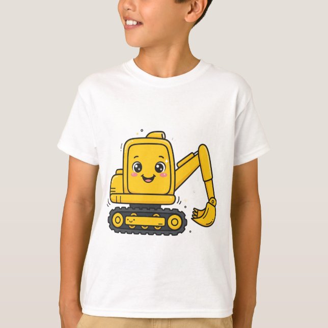 Big yellow digger t shirt (Front)