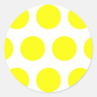 Big Yellow Dots Classic Round Sticker
