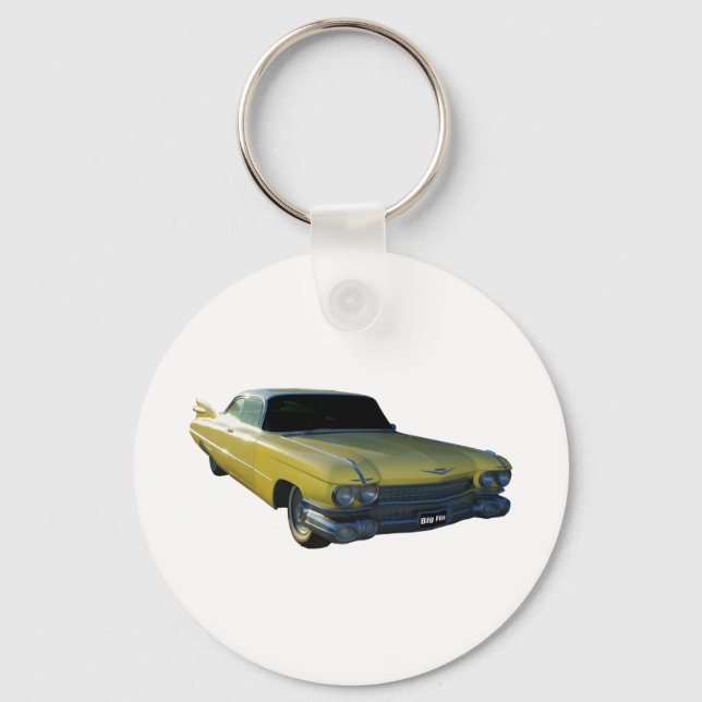 Big Yellow Fin 59 Cadillac Keychain (Front)