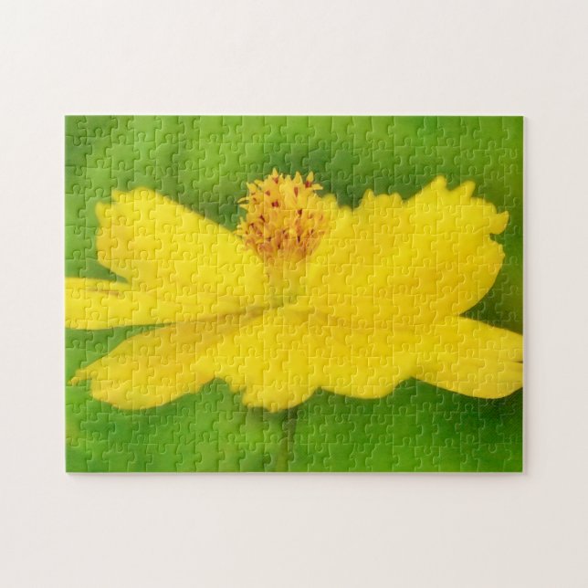 Big Yellow Flower Cosmos Wildflower Art Puzzle (Horizontal)