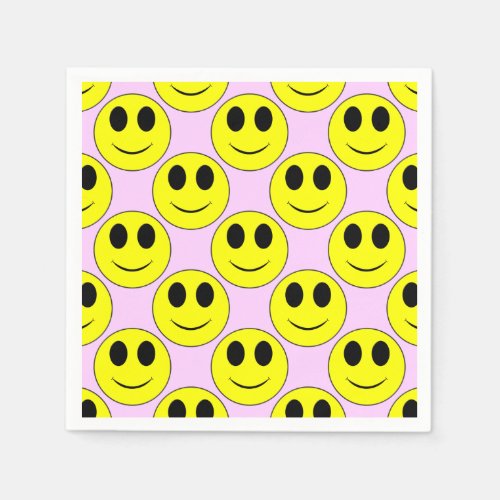 Big Yellow Happy Face Napkins