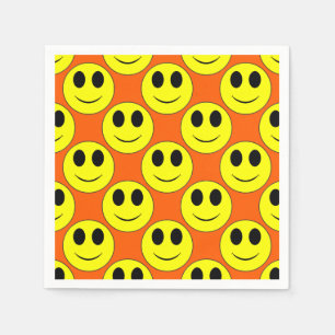 Big Yellow Happy Face Paper Napkins