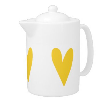 Big Yellow Hearts Pattern - Romantic