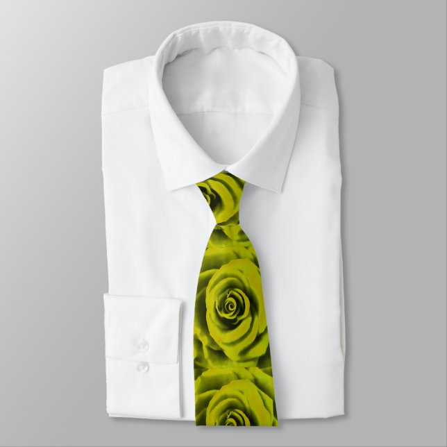 Big Yellow Rose Neck Tie (Tied)
