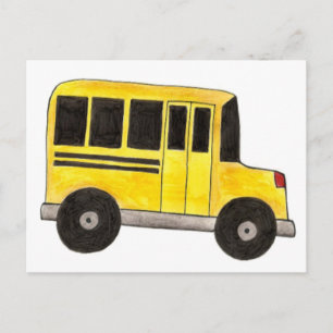 Big Yellow School Bus Driver Teacher Postcards