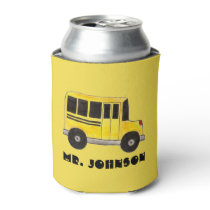 Big Yellow School Bus Personalized Bus Driver Can Cooler Big Yellow School Bus Personalized Bus Driver Can Cooler