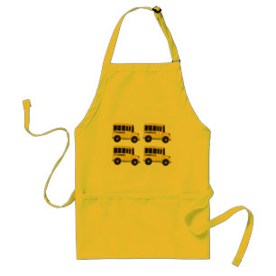 Big Yellow School Bus Teacher Driver Education Adult Apron