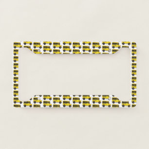 Big Yellow School Bus Teacher Driver License Plate Frame