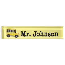 Big Yellow School Bus Teacher Principal Driver Desk Name Plate Big Yellow School Bus Teacher Principal Driver Desk Name Plate