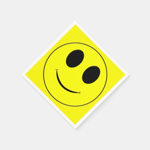 Big Yellow Smiley_Paper Coctail Napkins