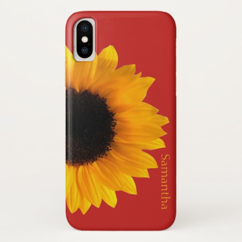 Big Yellow Sunflower iphone X Case