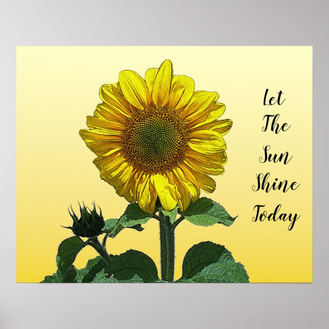 Big Yellow Sunflower Poster (Front)