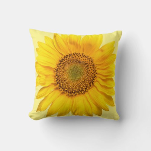  big yellow sunflower Throw pillow
