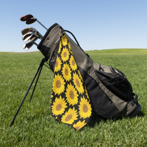 Big Yellow Sunflowers Golf Towel