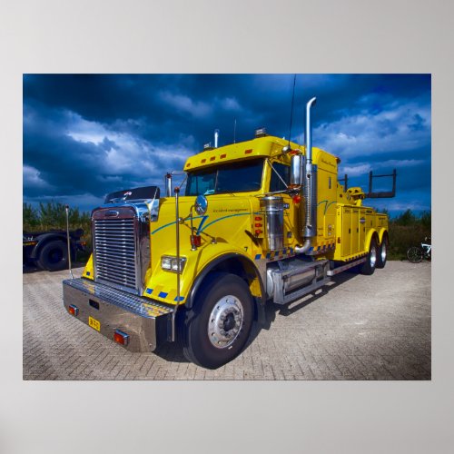 Big Yellow Tow truck Poster