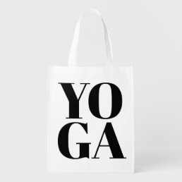 Big YOGA fan reusable grocery shopping bags