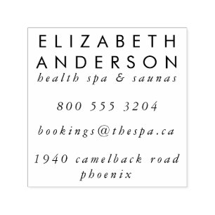 Big Your Company Telephone Email Address Self-inking Stamp