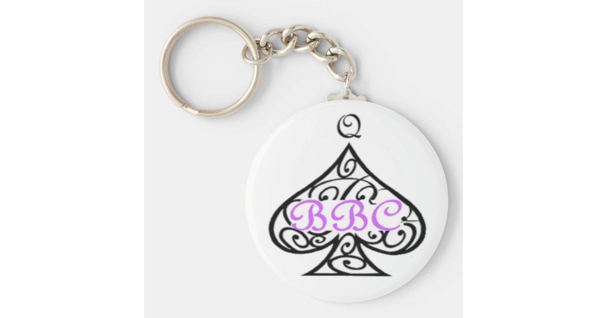 BigBlackCock Queen Of Spades Keychain