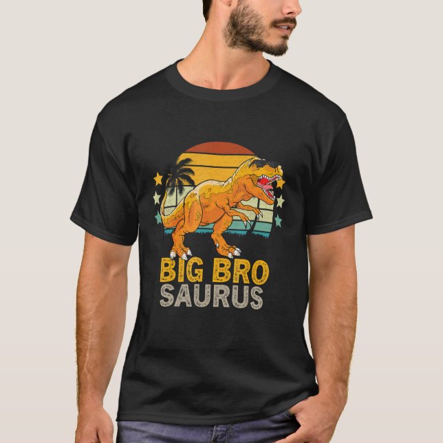 Bigbrosaurus Rex Dinosaur Big Bro Saurus Brother T-Shirt (Front)