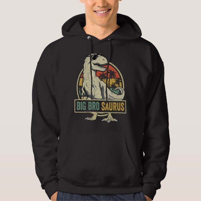 Bigbrosaurus T Rex Dinosaur Big Bro Saurus Brother Hoodie (Front)