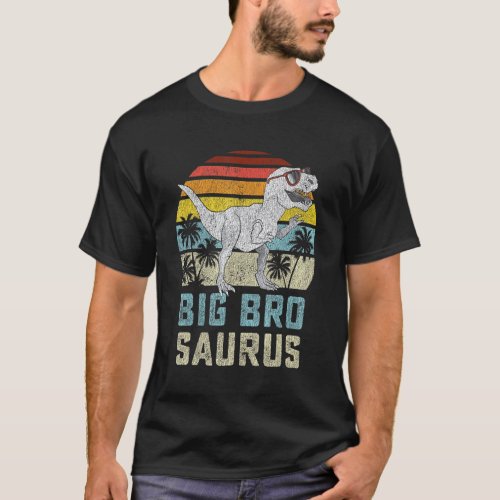 Bigbrosaurus T Rex Dinosaur Big Bro Saurus Brother T_Shirt