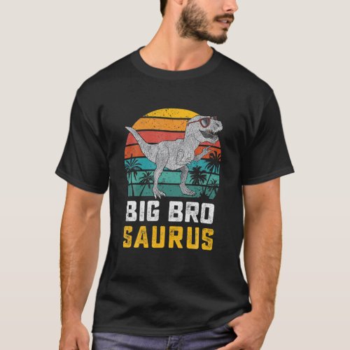 Bigbrosaurus T Rex Dinosaur Big Bro Saurus Family T_Shirt
