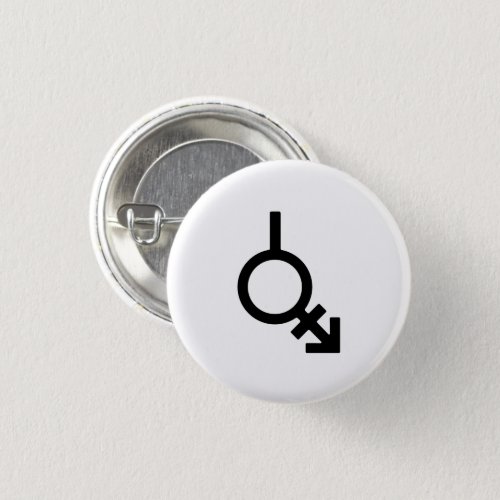 Bigender Androgyne and Neutrois Gender Symbol Button