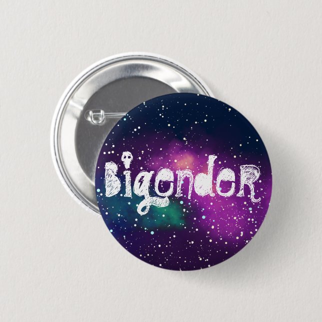 Bigender Customizable Galaxy Identity Button (Front & Back)
