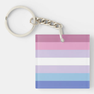 Bigender Flag Keychain