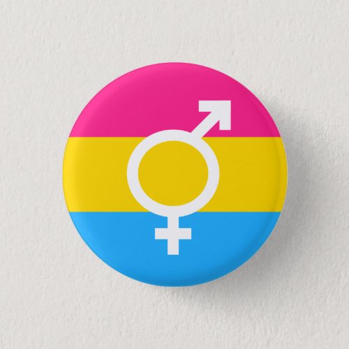 Bigender Pansexual Flag Symbol Button