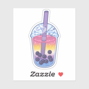 Bigender Pride Flag Boba Sticker