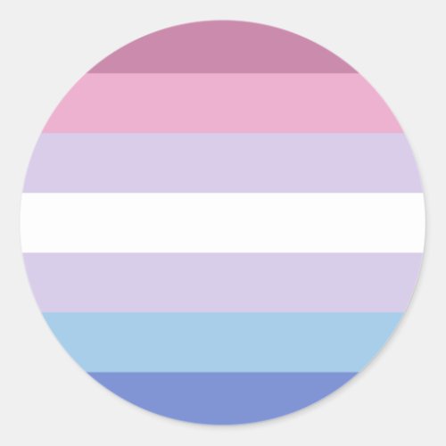 Bigender Pride Flag Classic Round Sticker