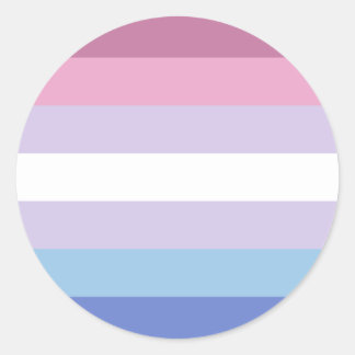 Bigender Pride Flag Classic Round Sticker